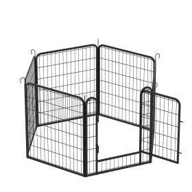 6 Panels Heavy Duty Metal Playpen with door,31.7"H Dog Fence Pet Exercise Pen for Outdoor, Indoor